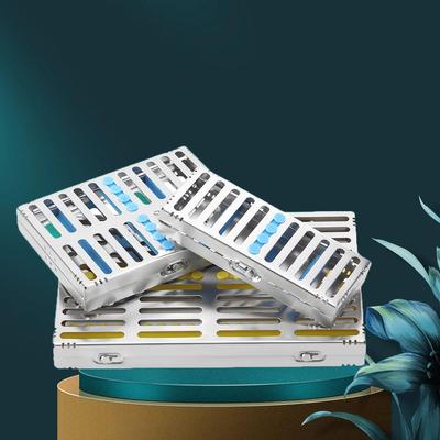 Dental Sterilisation Rack Chirurgische Autoklavierbar Sterilisation Box Dental Kassette Datei Bohrer Desinfektion Tray Labor Werkzeuge