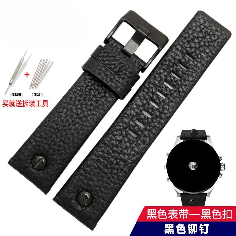 22mm 24mm 26mm 28mm 30mm 32mm Rindslederarmband für Diesel Uhr DZ4318 4386 4323 Uhrenarmband Herren Große Größe Echtes Lederarmband