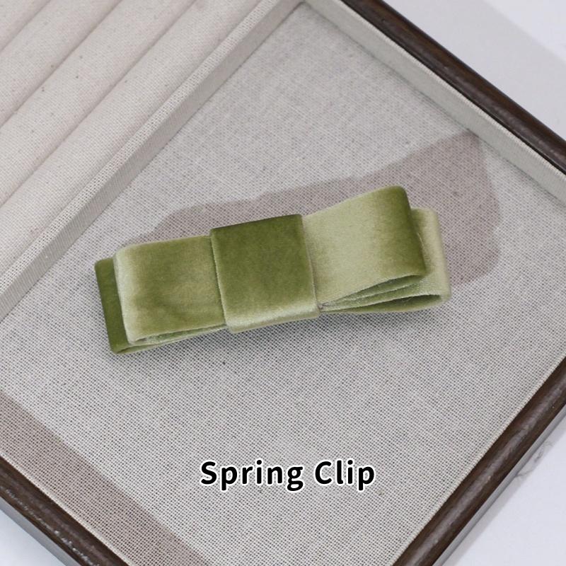 Korean Double-Sided Velvet Bow Banana Clip Women'S Autumn And Winter Temperament Elegant Ponytail Vertical Clip Hair Accessories