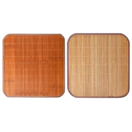 Cooling Bamboo Seat Mat, Breathable Chair Mat, Summer Cool Seat Pad with Anti-Slip Bottom for Office And Dining Chairs