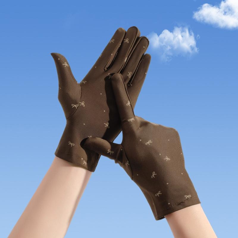Women Driving Riding Mitten Sunscreen Gloves Female Summer Breathable Elastic for Sun for Protection Glove Fro Lady Girl