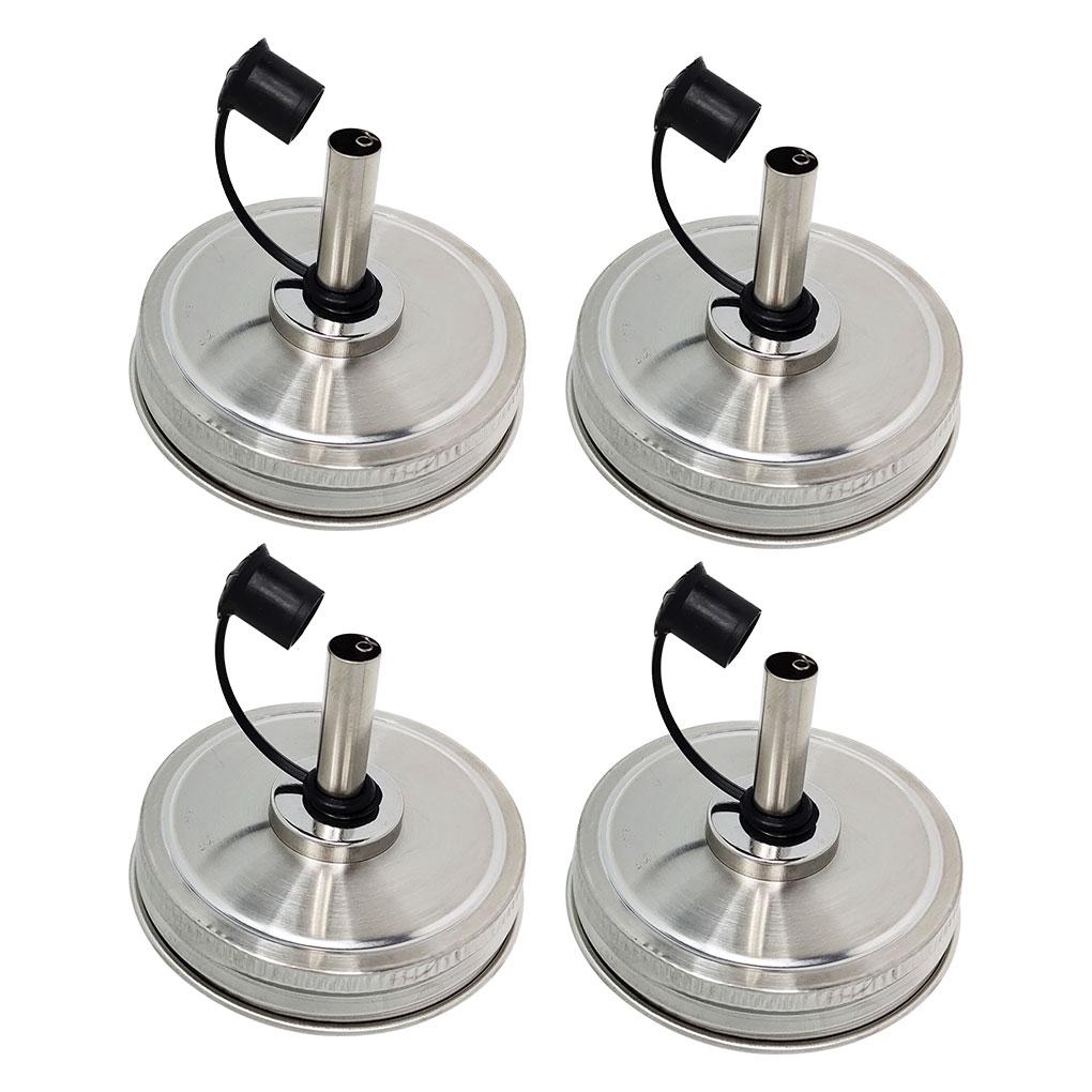 4x Durable And Convenient Stainless Steel Pour Lid For Everyday Convenient And Practical