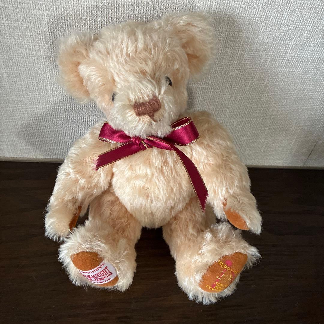 [Rare and difficult to obtain] Merry Sort Bear Gold 2001 Teddy Bear