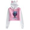 Cross Fanma Baki the Grappler Cat Ear Color Block Hoodie with Velvet Lining.