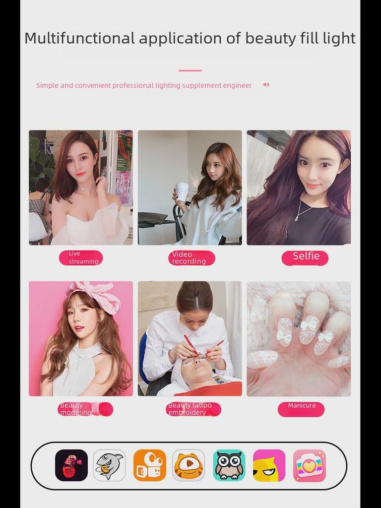 Treppiede per Telefono con Luce ad Anello da 12 Pollici per Livestreaming e Fotografia