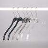 Transparent Acrylic Non-Slip Women's Clothing Hanger with Clip and Crystal Hook - Black