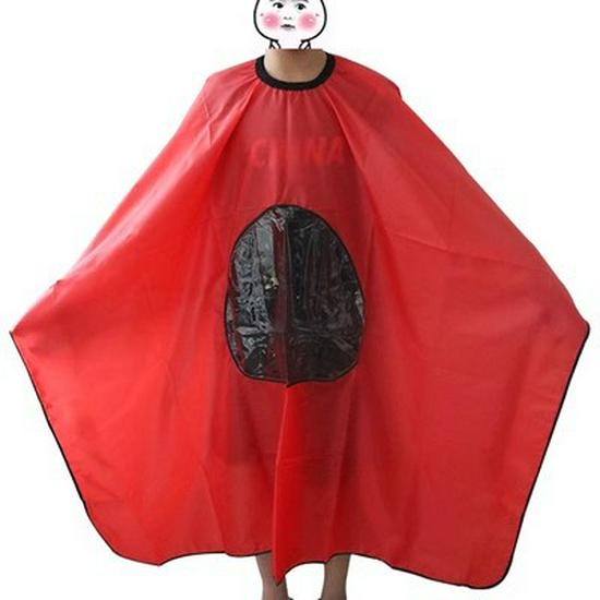 Transparent Salon Cape for Phone Use – Non-Stick Hairdressing Barber Cape for Adults