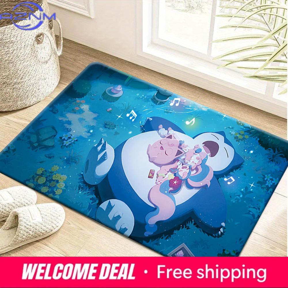 Pokemon Snorlax & Clefairy Night Print Non-slip Doormat Soft Floor Mat for Home Decor 40x60cm