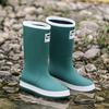 Fashion high tube couple rain shoes outdoor camping versatile waterproof shoes women's waterproof bundle thick-soled rain boots