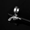 Punk Style Wing Gun Snake Pendant Earrings Stainless Steel Hiphop Geometric Stud Ear Jewelry Party Gifts For Women Girls