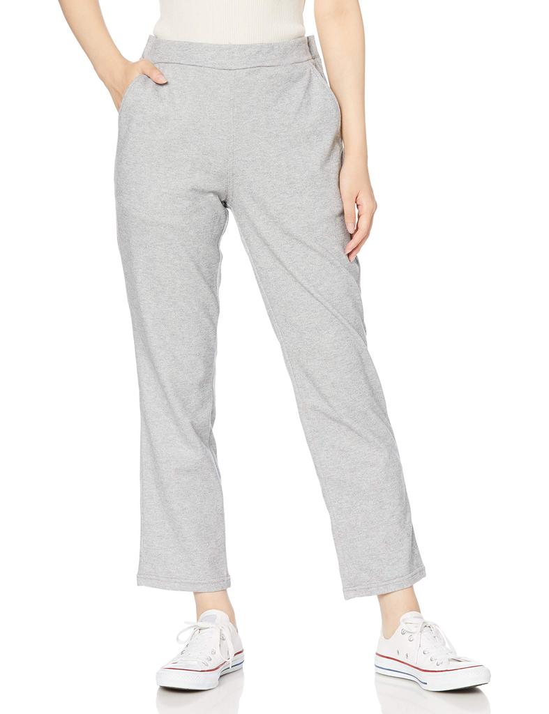 Gunze SABRINA Stretchy and with Adjustable Brushed Ankle Moke JML Leggings, Comfortable, Waist, Double-Sided Fleece, Length, Women's, Gray,