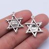 Hexagram Star of David Amulet Charm Antique Bronze Zinc Alloy Jewelry Making Supplies Craft Supplies Jewelry Charms