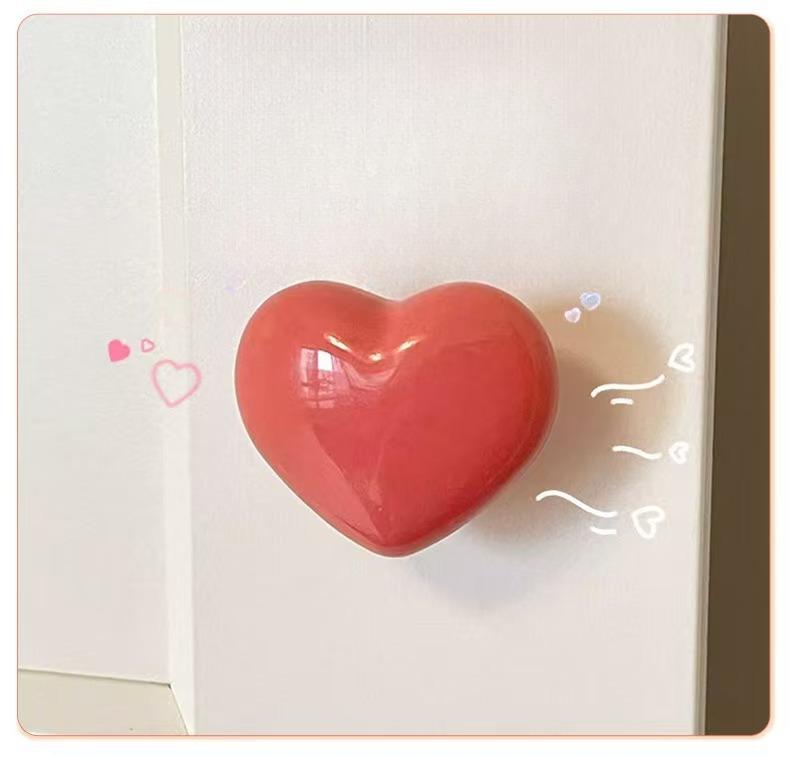 Glossy Heart Toilet Tank Flush Press Button Multi-color Replacement Push Handle Decorative Bathroom Water Flushing Tool