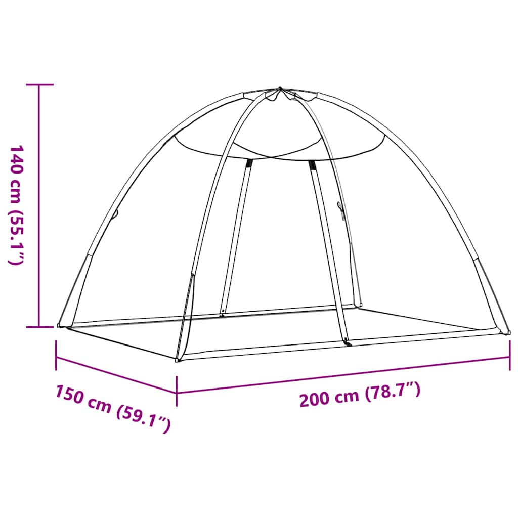 Vidaxl Moskitiera Mongolia Z Drzwiczkami, Siatka 220, 200X150X140 Cm