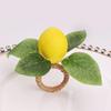 New Simulation Lemon Plant Napkin Ring 1Pcs Fruit Meal Buckle Restaurant Hotel Model Room Napkin Ring Party Supplies