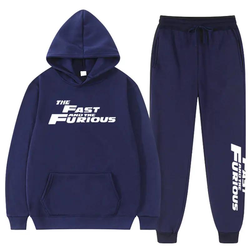 Nou în Set de hanorace Îmbrăcăminte Îmbrăcăminte sport Marca de modă Pulover imprimat cu litere Trening 2 piese Outfits pentru femei