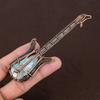 Natural Republic Larimar Handmade Copper Wire Wrap Guitar Pendant 4.53" e1b93