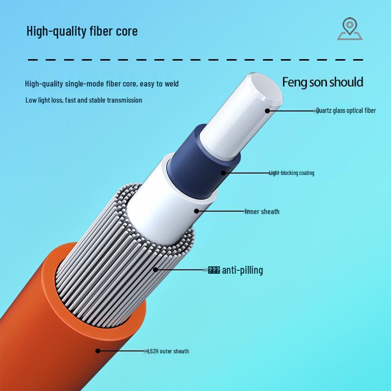Telecom-Grade OM2 Multimode Duplex Fiber Optic Patch Cable