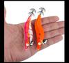 SWORDFISH Printed Luminous Wood Squid Lure Shrimp Artificial Hard Bait with Hooks for Sea Fishing and Lure Fishing
