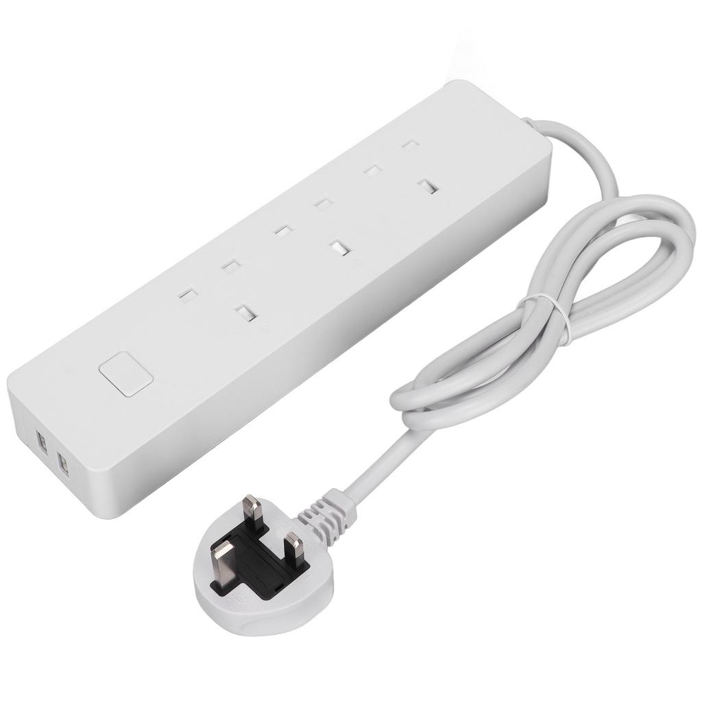 Smarte Steckdosenleiste WLAN Smart Plug mit 3 AC-Steckdosen und 2 USB-Ladeanschlüssen für Zuhause, Schule, Büro