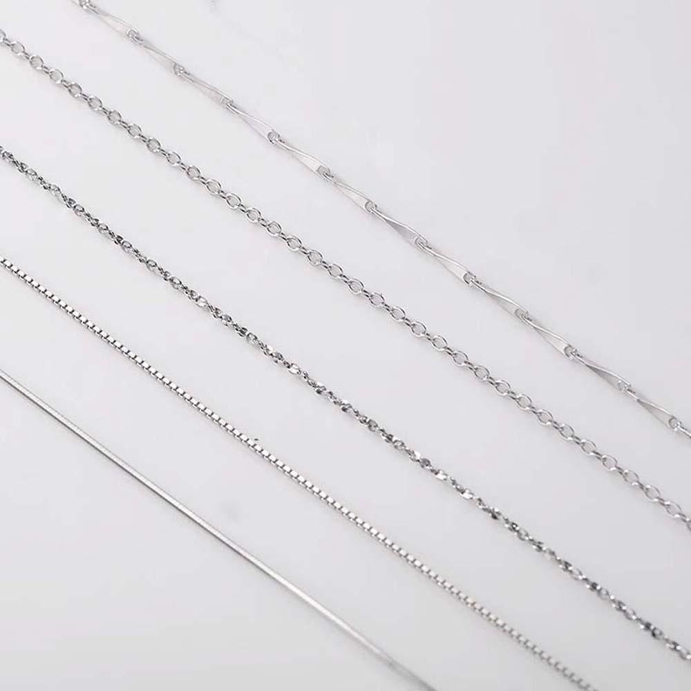 Luxury Stacked Silver Necklace Zinc Zinc Alloy Collarbone Chain Elegant Glitter Choker Necklace  Women