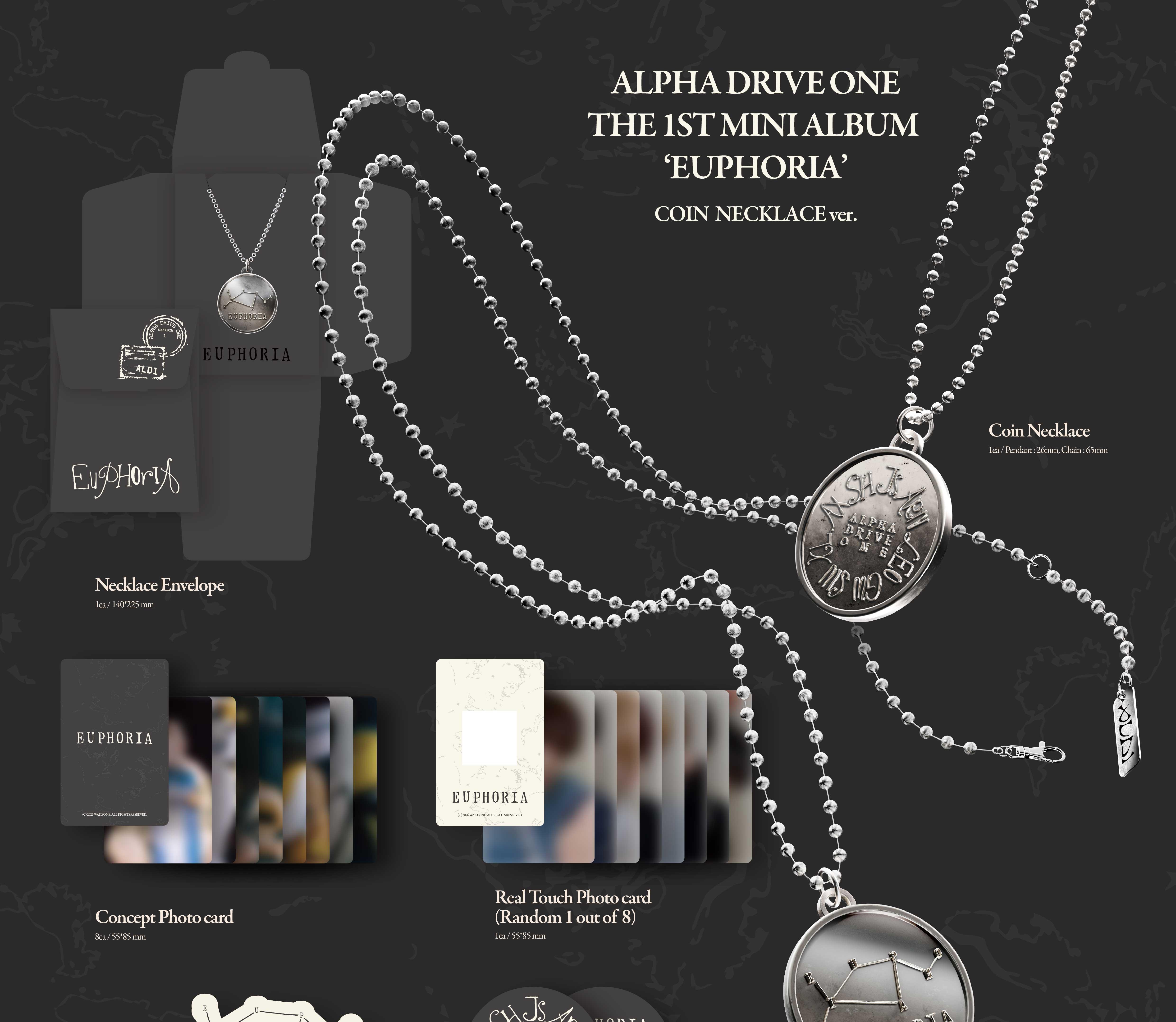 ALPHA DRIVE ONE (ALD1) [EUPHORIA] 1st Mini Album - (COIN NECKLACE