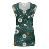 Womens Tank Top V Neck Basic Printed Casual Flowy Sleeveless Deep Side Cut Tops For Women