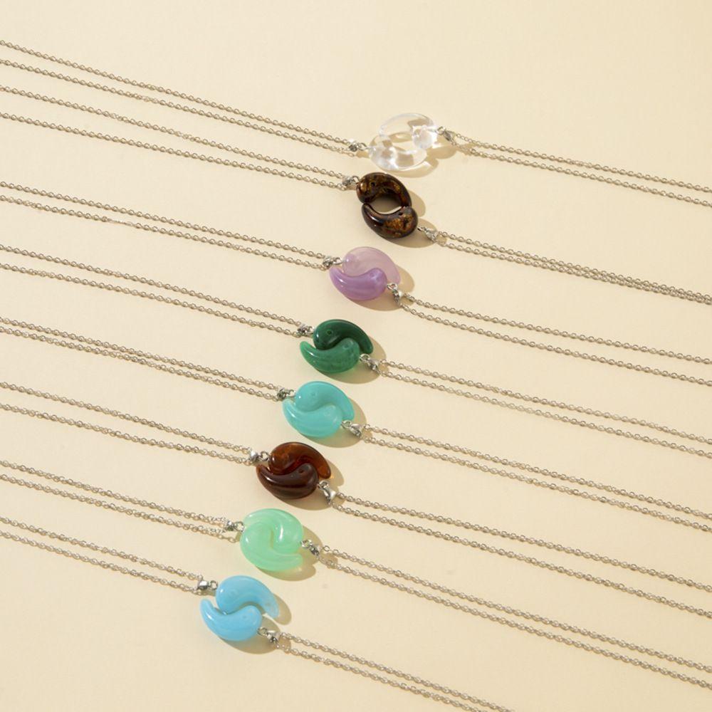 

Смола Капля Капля Подарок Подвеска Ювелирные Изделия Геометрическая Пара Ожерелье Лунное Ожерелье Ожерелье Смола Чокер