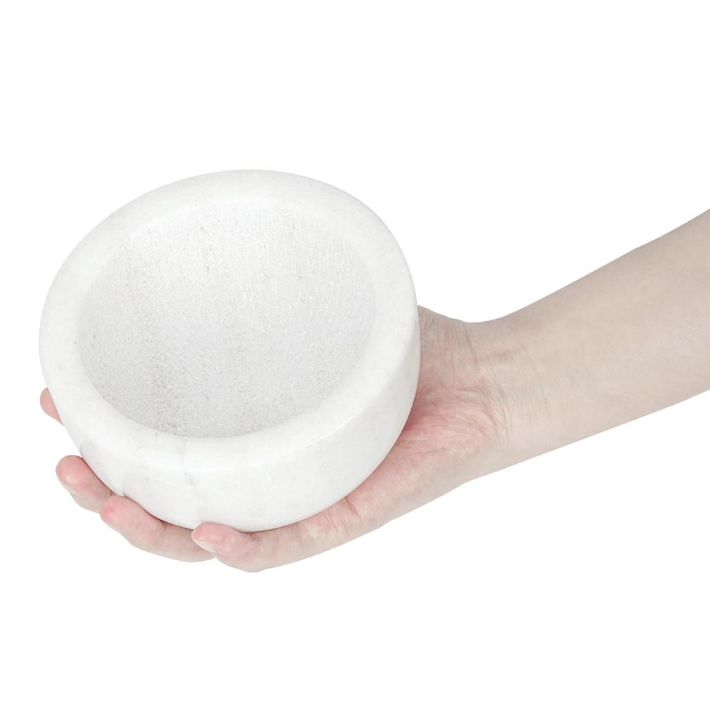 Linkidea Marble Shaving Soap Bowl, 100% Natural Marble, Internal Grooves for Maximum Lather. Heating Stones Provide a Luxurious Hot Shaving Experience