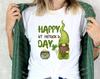 Happy St. Patricks Day Shirt | Gnome Watercolor Shamrock T Shirt | Saint Patrick's Day TShirt for Women Men | Gnomies Clover Hand Painted
