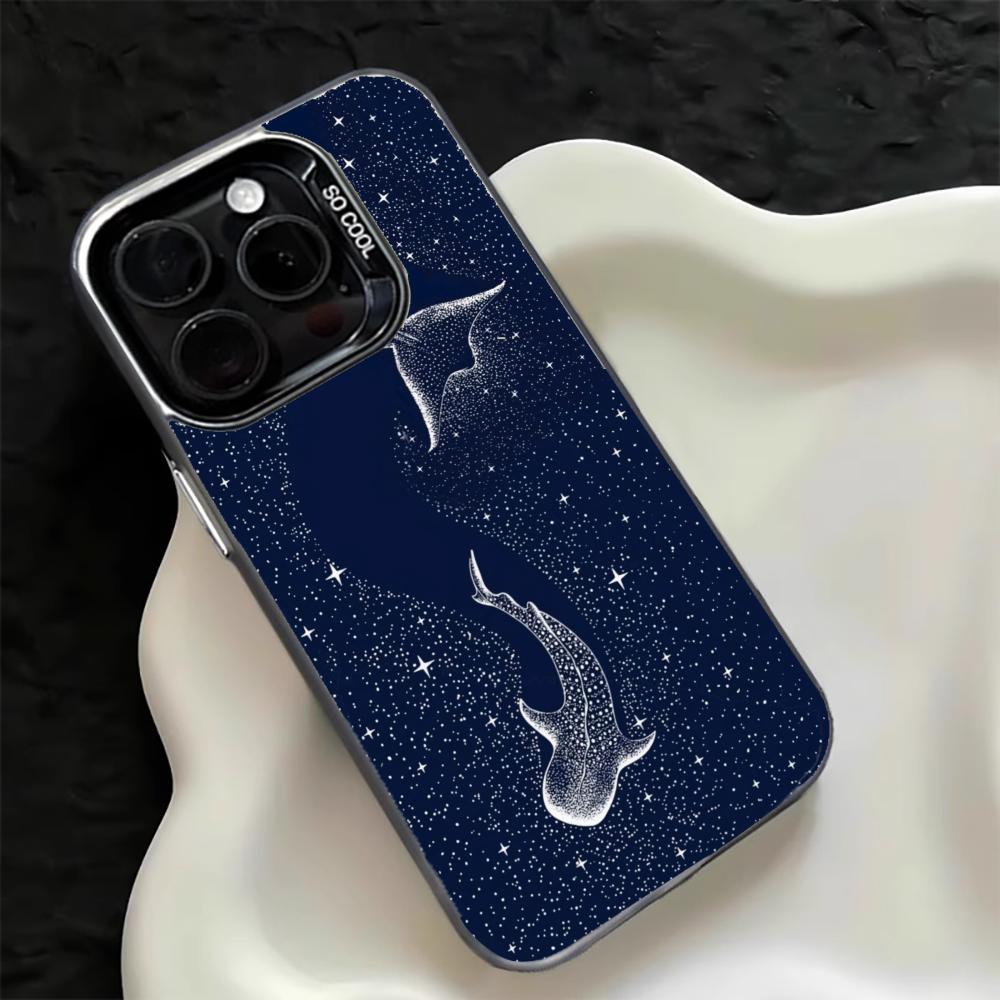 Whale In Deep Sea Mobile Phone Case Anti-fingerprint Phonecase for IPhone 18 16 15 14 13 12 11 Pro/Max/Plus Shock-proof Rear Cover