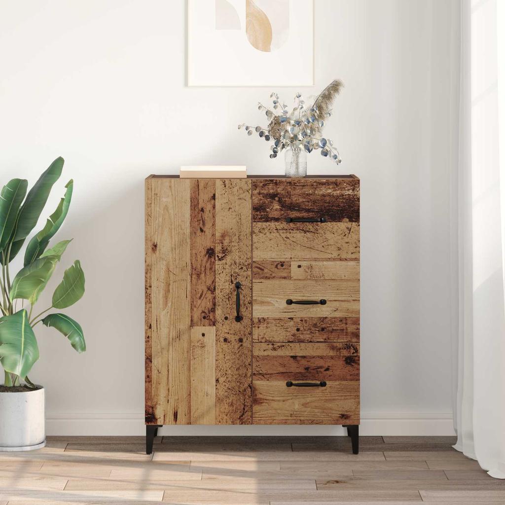 Sideboard Reclaimed Wood 69.5 x 34 x 90 cm Engineered Wood