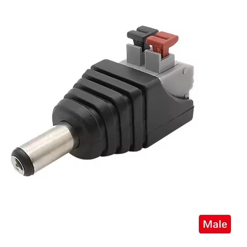 5pcs 12V DC Power Connector Plug Jack Male Female Socket Barrel 2.1mm x 5.5mm Adapter for CCTV Camera LED Strip Supply Terminal