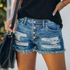 Summer Fashion Women's Casual Denim Shorts Frayed Hem Ripped Jeans Hot Shorts