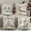 Christmas Day Pillowcase Pillow core protection Polyester Throw Pillow Cover Removable Pillow Case Protector Sofa Decoration