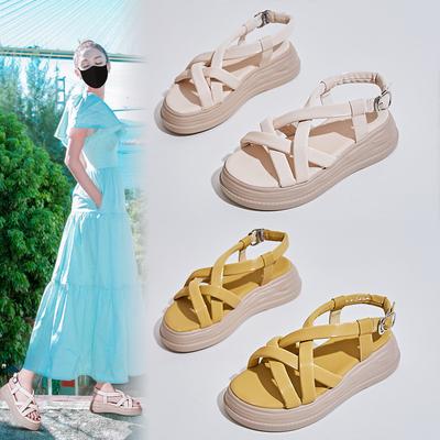 Dissolved Sole Sandals Women's 2026 Comfortable Women's Shoes Small Fragrant Wind Buckle Platform Shoes