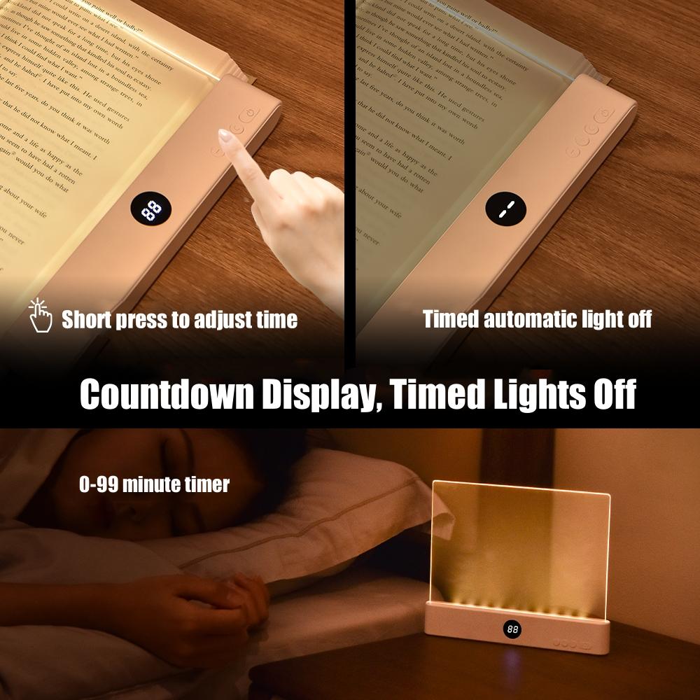 LED Flat Reading Lamp Panel Night Vision Reading Light Eye Protection Reading Light Usb Charging Student Night Book Lamp Indoor F17