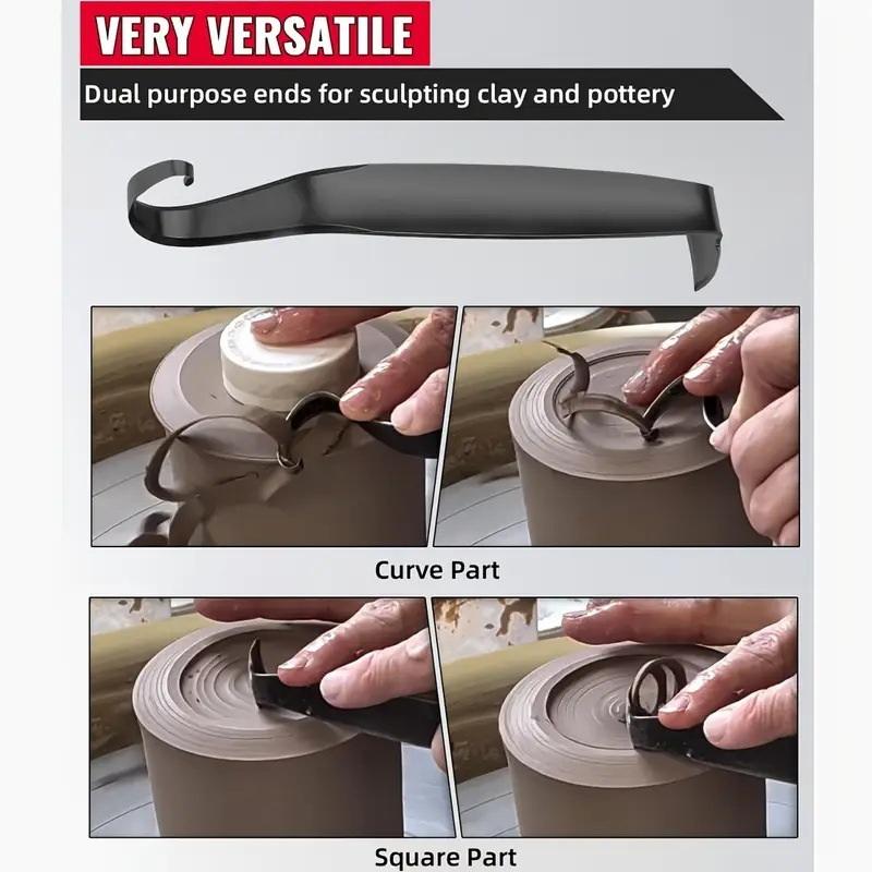 Double Ended Pottery Trimming Tool Stainless Steel Clay Sculpting Tool Multi-Function Pottery Carving Tool For Artists Carving