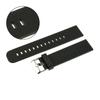 Silicone Strap Pacific 20 Mm U15 Black with Spring Bars Silver Buckle
