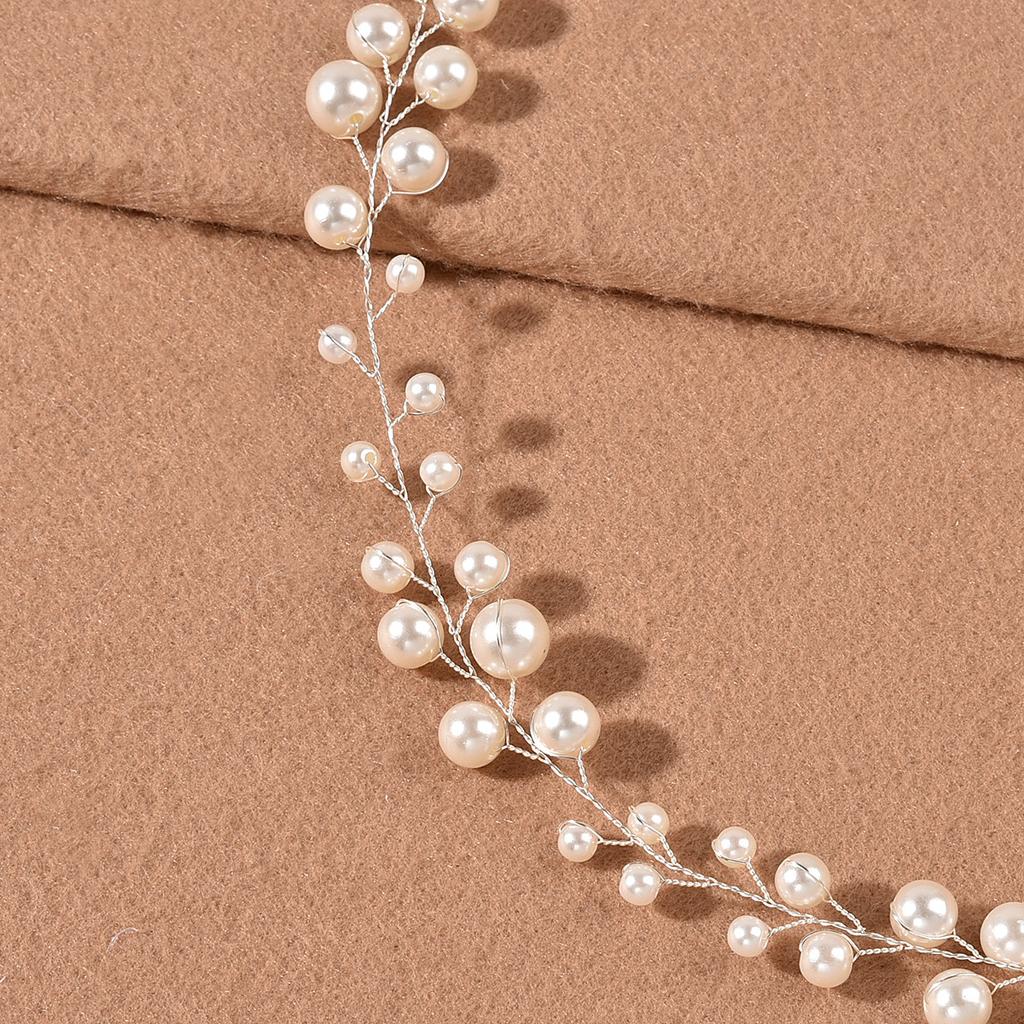 Handmade Pearls Floral Headbands For Women Bride Tiaras Hairbands Bridal Decorate Wedding Hair Accessories Queen Headband Gift