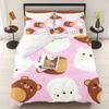 Animal Cate Children Bed Linen Set Quilt Cover Hot-Blooded Decor Comfortable Sets Breathable Bedding for Teenager