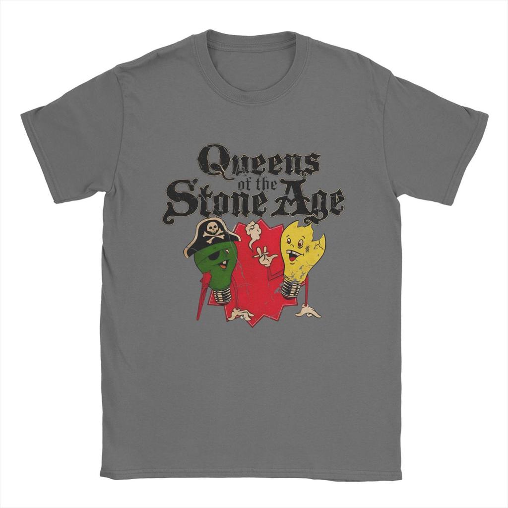 Bulb Light And Pirates Queens Of The Stone Age T-Shirt Men Cotton T Shirts Short Sleeve Tee Shirt Birthday Present Clothes