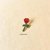 Beautiful Red Rose Brooches Fashionable Gold Color Metal Decorative Pins Clothes Pencil Bag Ornaments