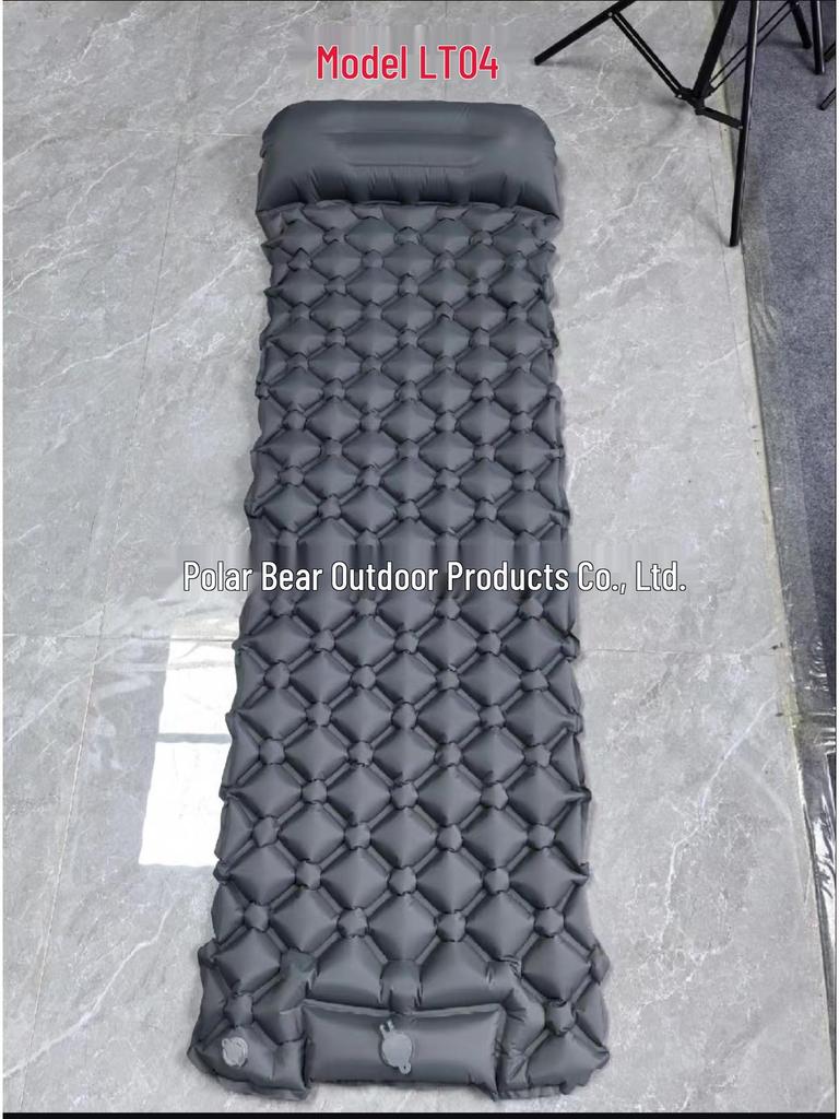 Diamond TPU Inflatable Camping Mat - Foot-Operated, Thickened and Moisture-Proof