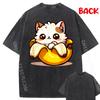 Banana Cat Funny Kawaii Bananya Bday Funny T Shirts Men Homme Men Oversized T Shirt Men Tops T-shirt Washed Crazy