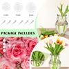 Supporto per stelo a spirale in acciaio inossidabile da 3 pezzi con inserto per vaso a clip Arrangiatore di fiori Bouquet in metallo Twister Fissaggio per piante Strumento per griglia di disposizione floreale
