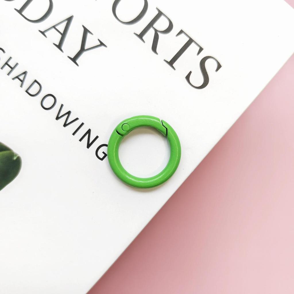 24mm Colorful Spring Snap Hook Candy Color Keychain Accessory - Round Ring Buckle