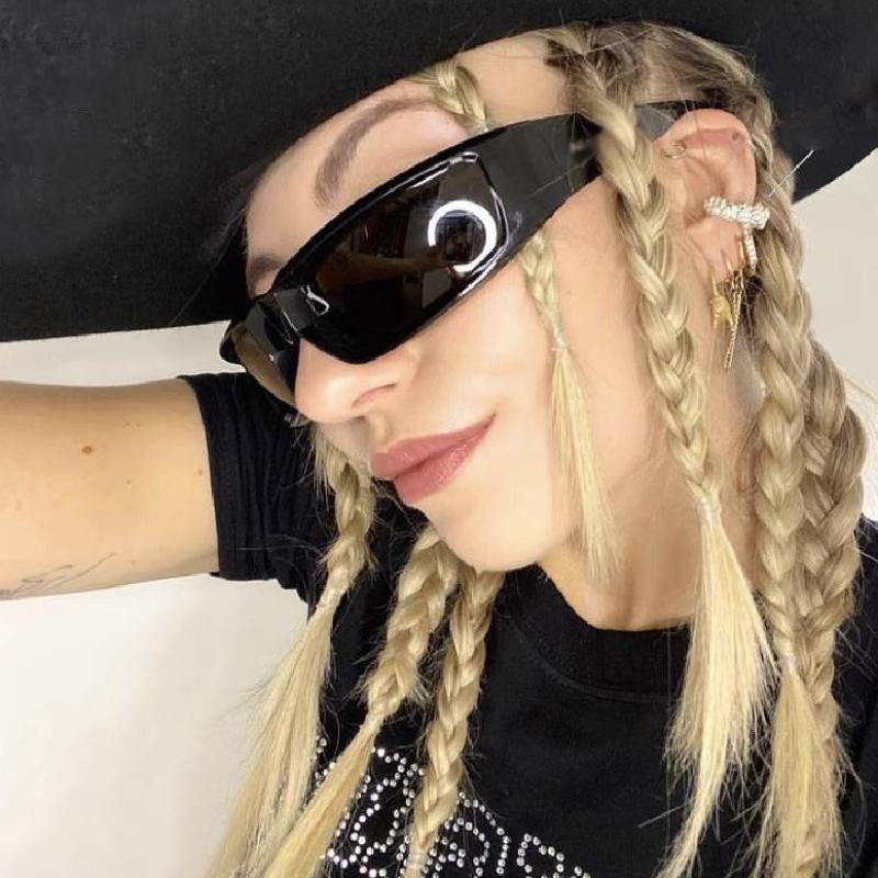Y2K New Sports Sunglasses Women Punk Goggle Luxury  Designer Sun Glasses Men Silver Shades UV400 Eyewear Oculos De Sol