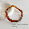 Irregular Wide-Edged Acrylic Cellulose Acetate Hoop Bracelet for Women - Niche Design, Retro Stackable Bangle Hand Jewelry