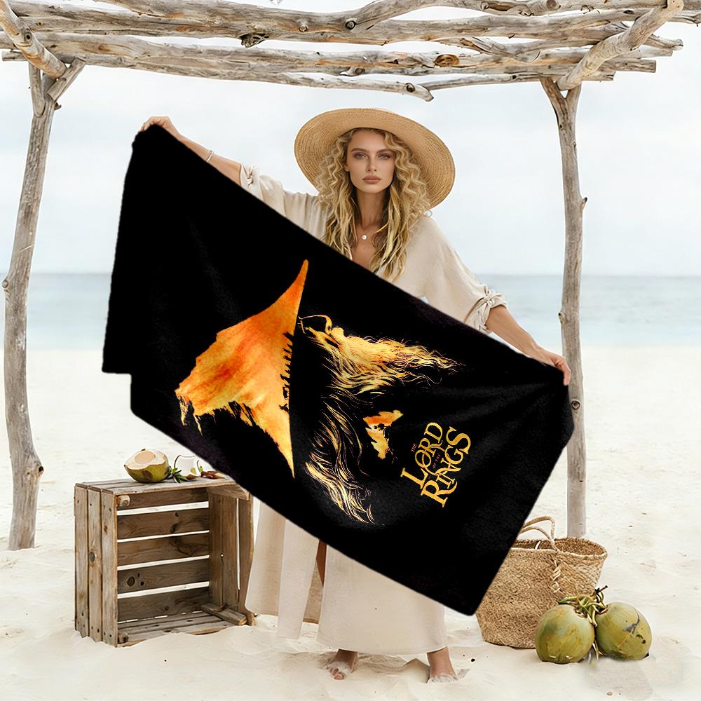 Lord Rings Beach Towel High Absorbency Quick-Dry Comfortable Lightweight Perfect for Traveling Yoga Camping and Swimming